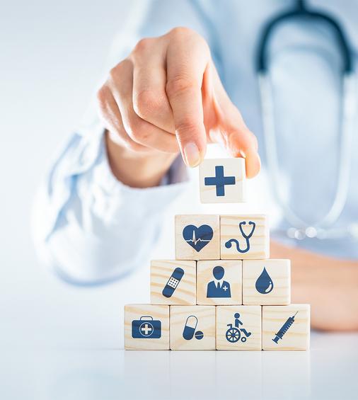 Bausteine Gesundheitssymbole